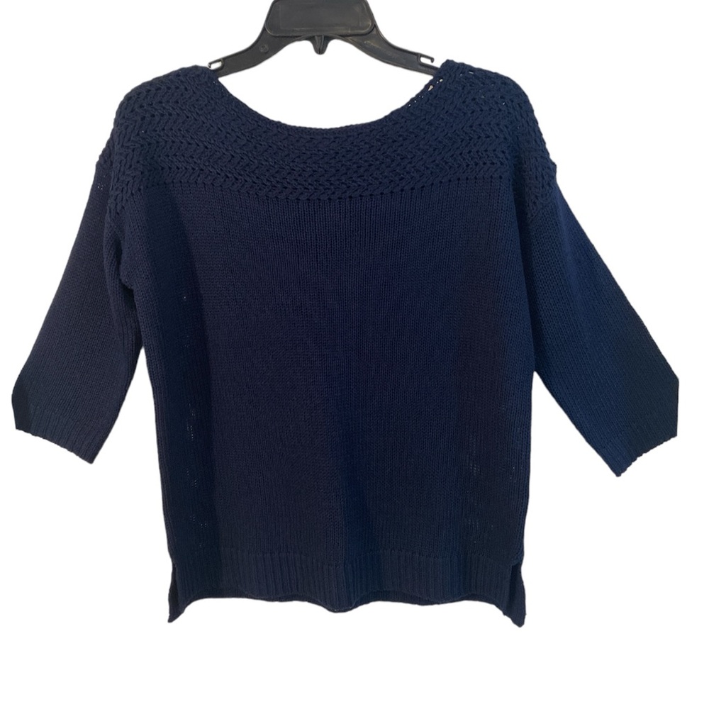 Ralph Lauren ladies medium knitted light weight sweater boat neck 3/4 sl…